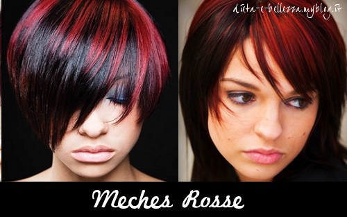 Blacks with Red Hair Streaks. meches-rosse-capelli-neri.jpg. Red is a 